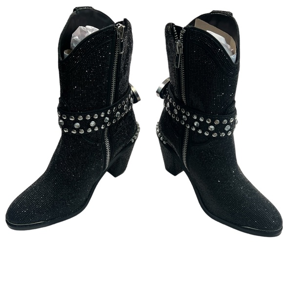 Boots - Rhinestones boots - Sheriff Shine Boots - Black NWT - Picture 8 of 16